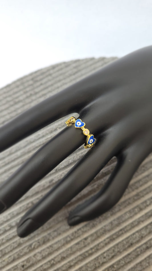 Corazones con Ojos Azul